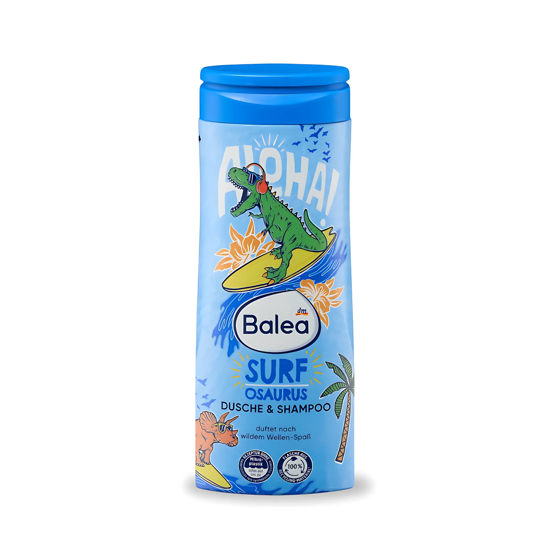 Balea Kids 2en1 Shampoing & Gel Douche Surfosaurus, Garçon OCEAN 300ml