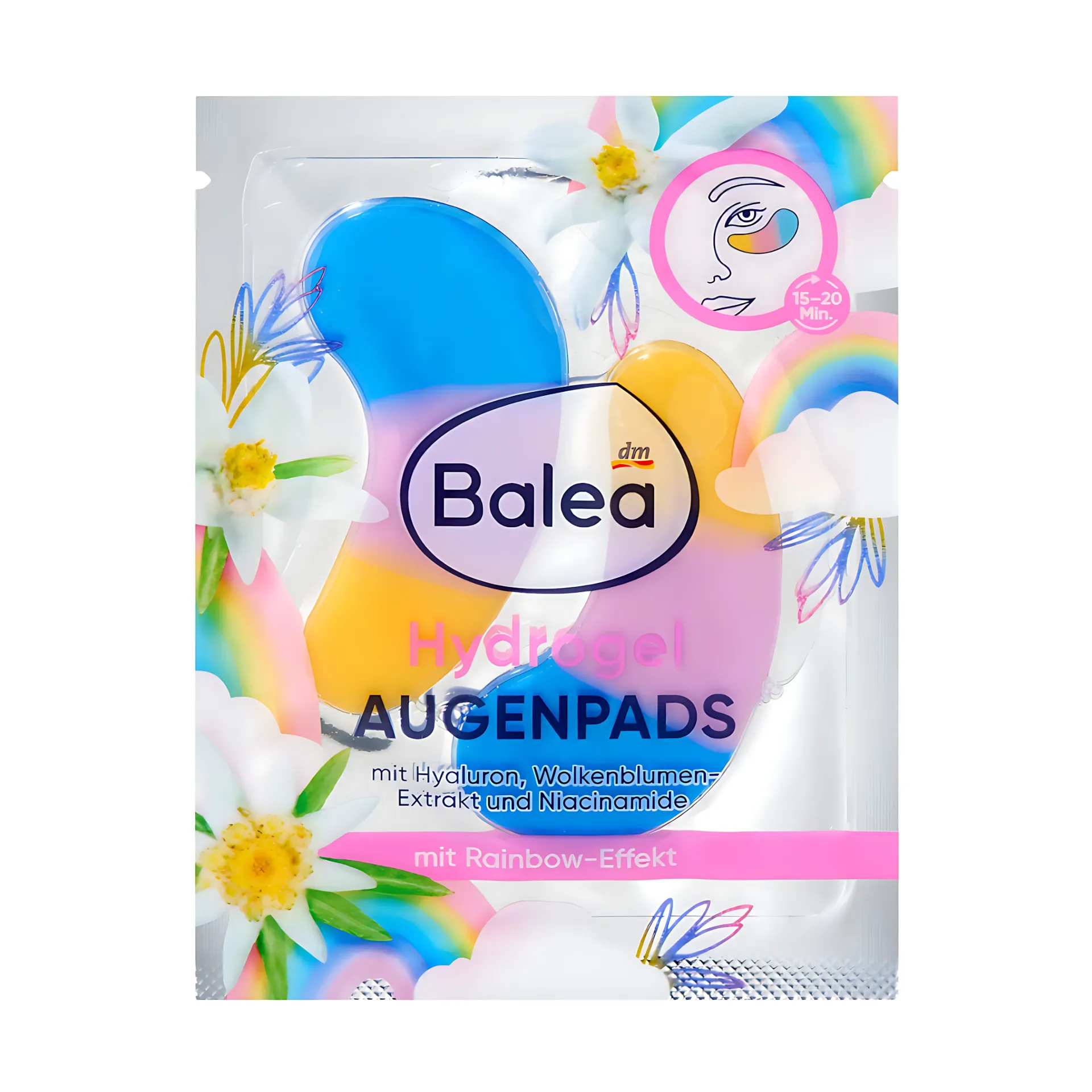 Balea Patchs pour les yeux Hydrogel Rainbow (1 paire) - 2 unités