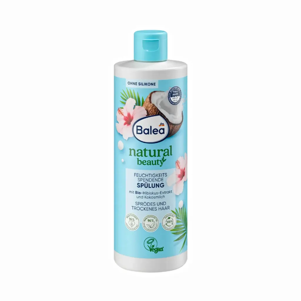 Balea Après-shampoing Natural Beauty à l'extrait d'hibiscus et au lait de coco 350ml